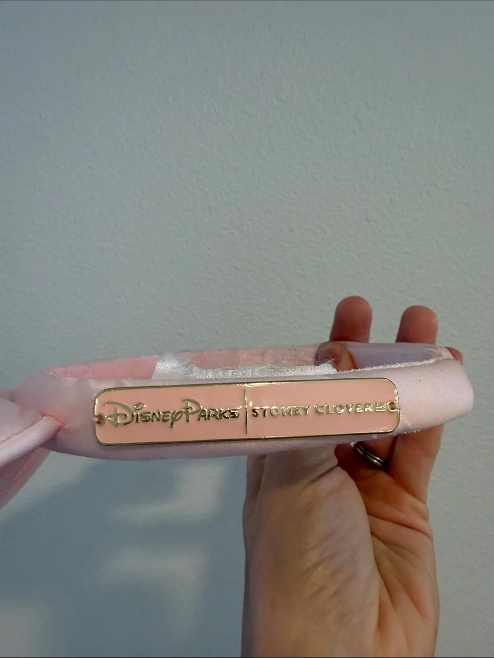 Stoney Clover Lane Disney Pastel Pink Mouse Ear Headband with Sheer Bow